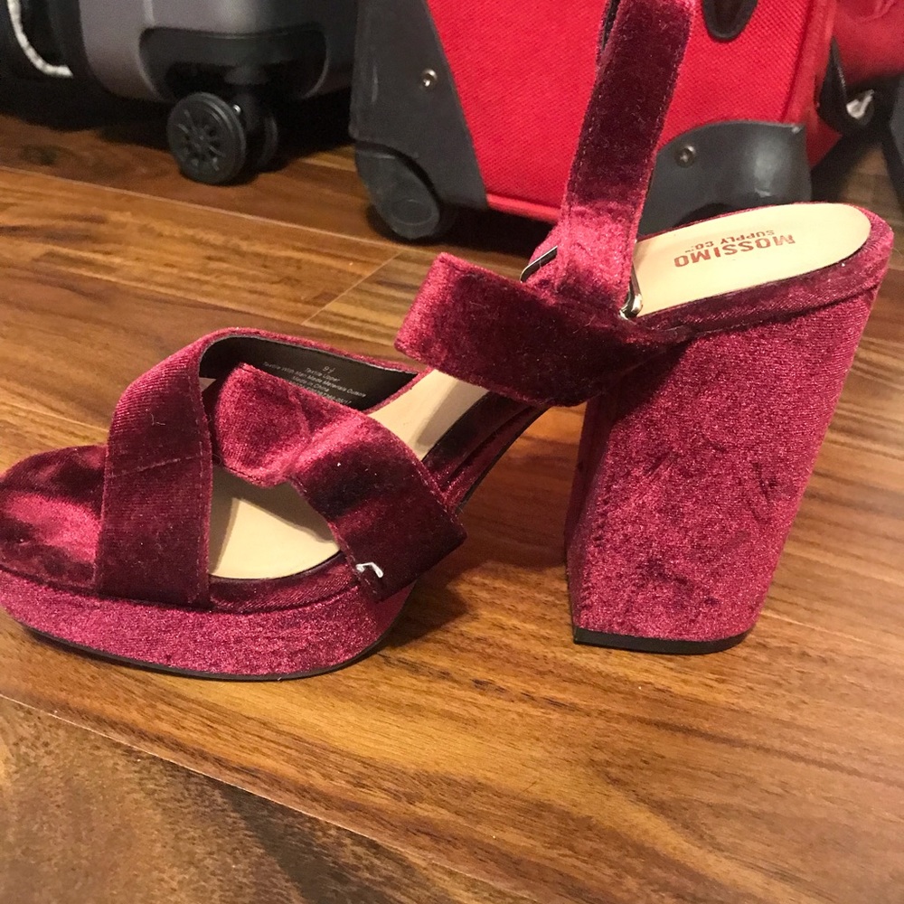 Velvet heels